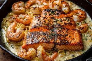 Easy Salmon and Shrimp Alfredo – Copy Cut Restaurant-Style at Home